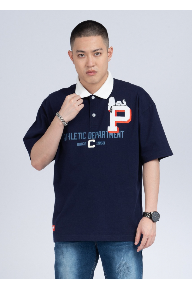 GRAPHIC OVERSIZE POLOS PEANUTS COLLECTION - MIDNIGHT BLUE