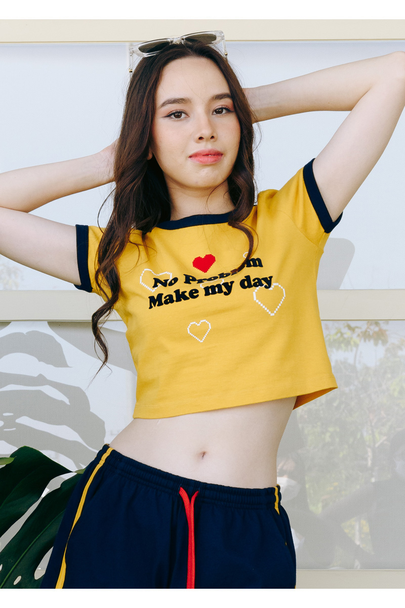 CROP TOP Y2K COLLECTION - YELLOW