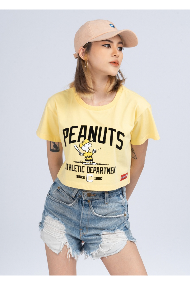 GRAPHIC WAVE T-SHIRT PEANUTS COLLECTION - LIGHT YELLOW