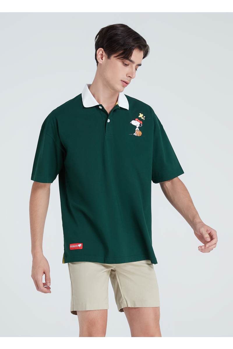 GRAPHIC OVERSIZE POLOS PEANUTS COLLECTION - GREEN VELVET