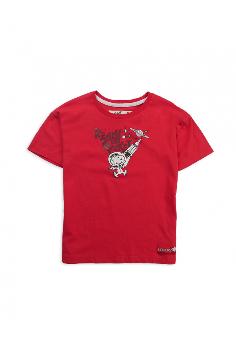 T-SHIRT PEANUTS / READY TO ROCKET - RED