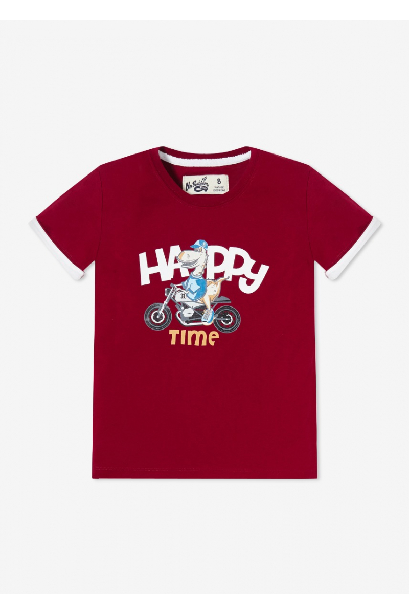 T-SHIRT PRINTED KIDS / HAPPY TIME - RED