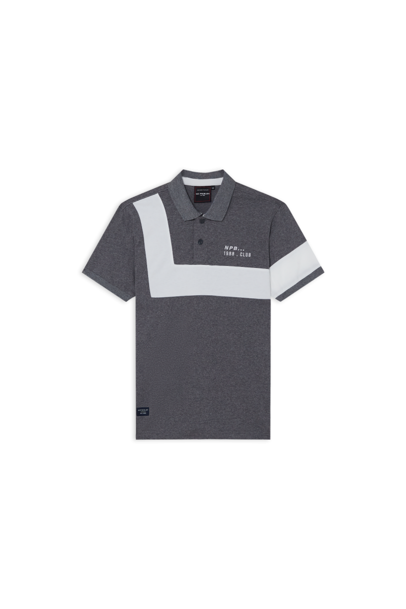 NO PROLEM COLOR BLOCK CLASSIC POLOS - DARK TOP DYED