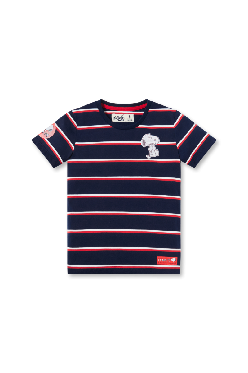 SNOOPY PRINTED KIDS T-SHIRT / CUTE CUTE - NAVY WHITE RED