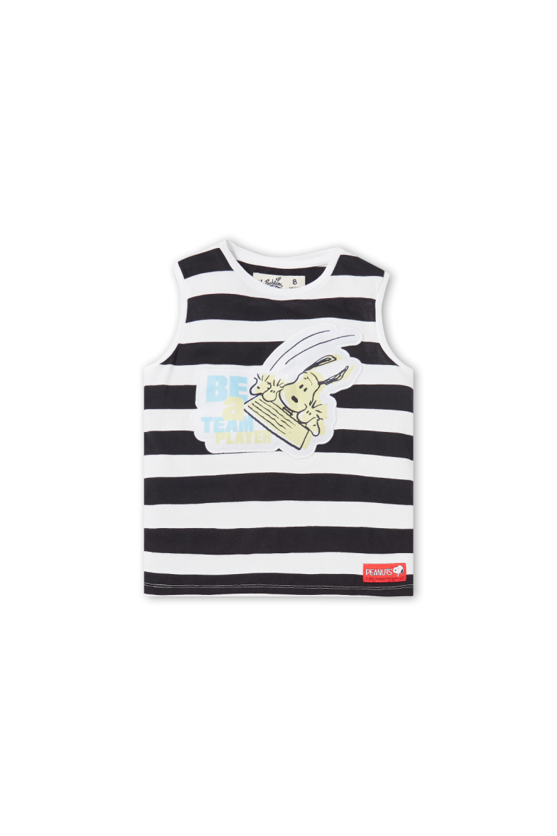 TANK TOP PEANUTS / BE A TEAM PLAYER - BLACK WHITE