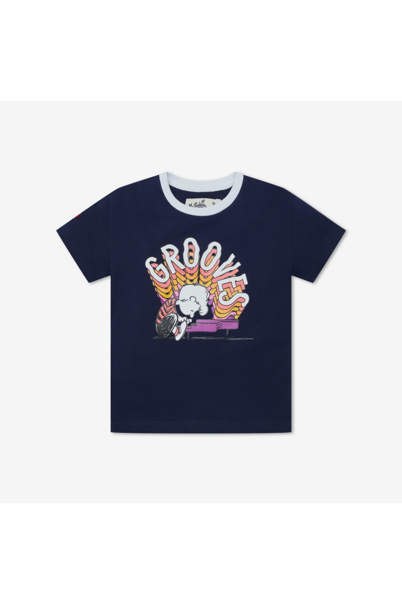 SNOOPY PRINTED KIDS T-SHIRT / GROOVES -NAVY BLUE