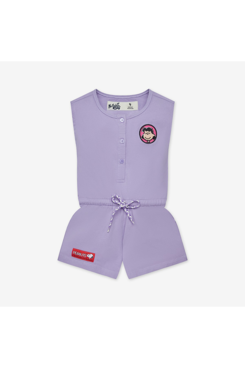 SHORT JUMPSUIT PEANUTS GIRL / GET GOING SNOOPY - VIOLET
