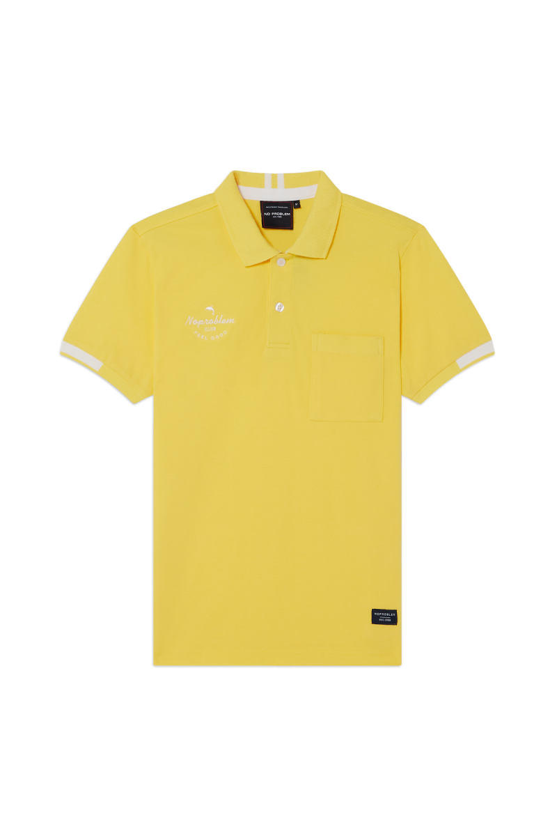 NO PROBLEM FEEL GOOD CLASSIC POLOS - BUTTER YELLOW