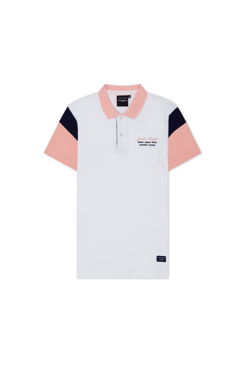NO PROBLEM GREAT THING CLASSIC POLOS - ORANGE PASTEL
